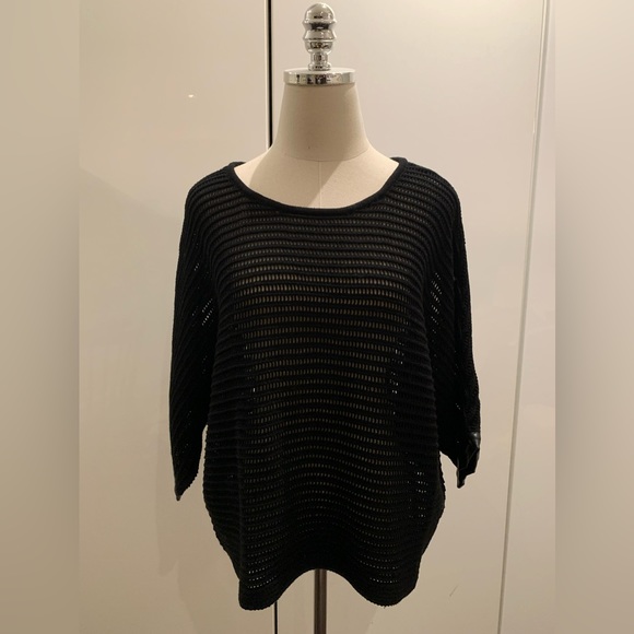 Black mesh, Club Monaco top. - Picture 1 of 6